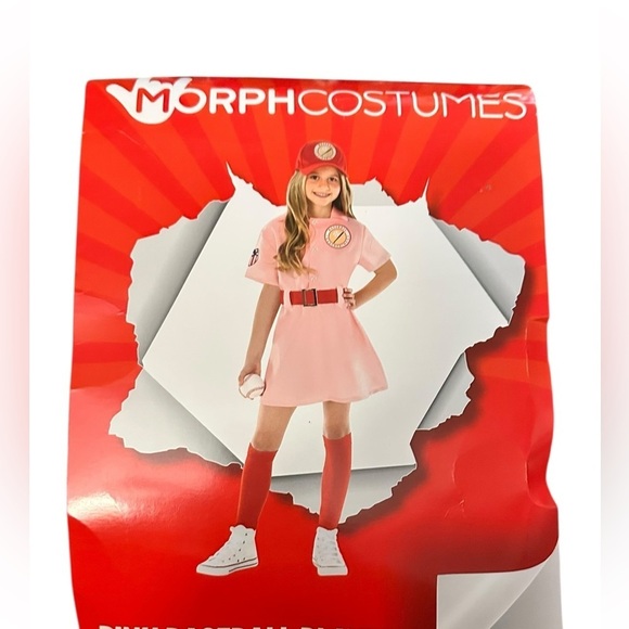 morph Other - Pink and Red Kids Baseball Costume
